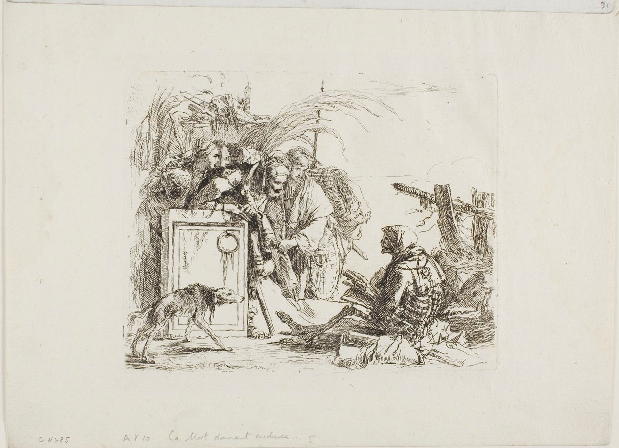 Death Giving Audience, Capricci tekijältä Giambattista Tiepolo