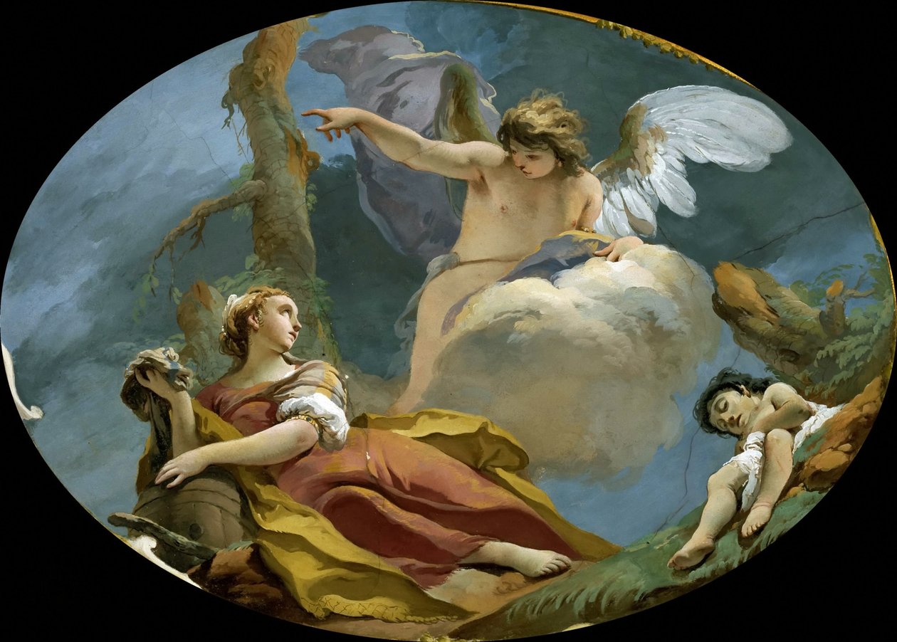Hagar ja Ismael autiomaassa, noin 1728. tekijältä Giambattista Tiepolo