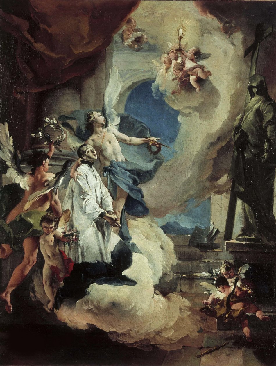 Sant Lluís Gonzaga a la glòria, c. 1725. Sant Lluís Gonzaga a la glòria, c. 1725. tekijältä Giambattista Tiepolo