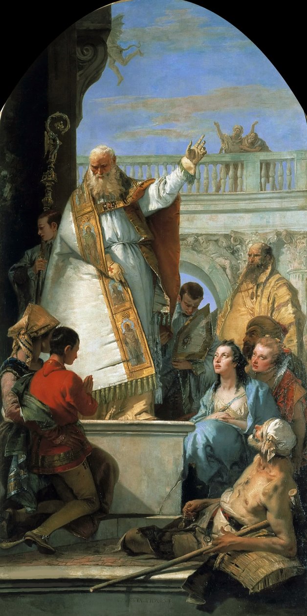 Pyhä Patrick, Irlannin piispa, noin 1746. tekijältä Giambattista Tiepolo