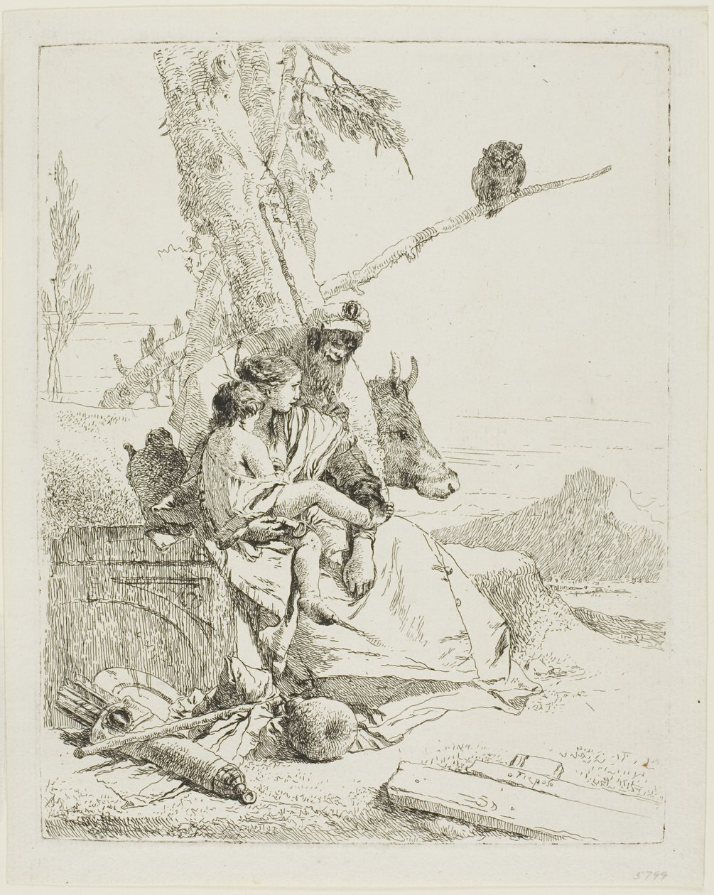 Itämaisen talonpojan perhe, Scherzistä tekijältä Giambattista Tiepolo
