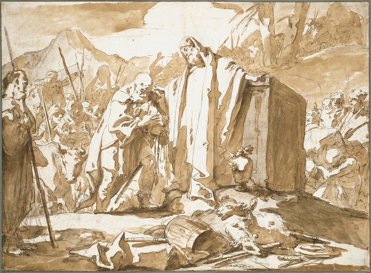 Abrahamin ja Melkisedekin tapaaminen tekijältä Giambattista Tiepolo