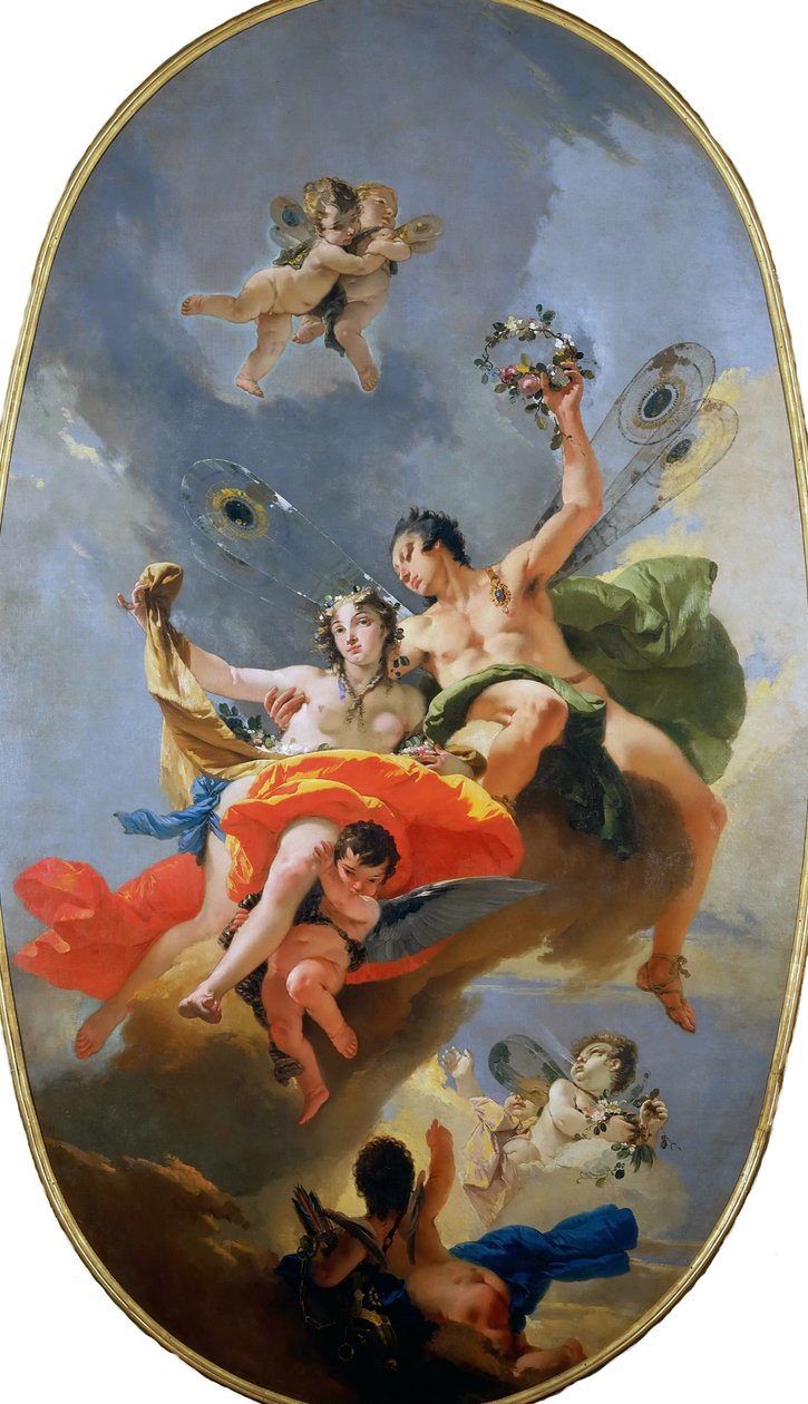 Zephyrin ja Floran voitto, noin 1735. tekijältä Giambattista Tiepolo