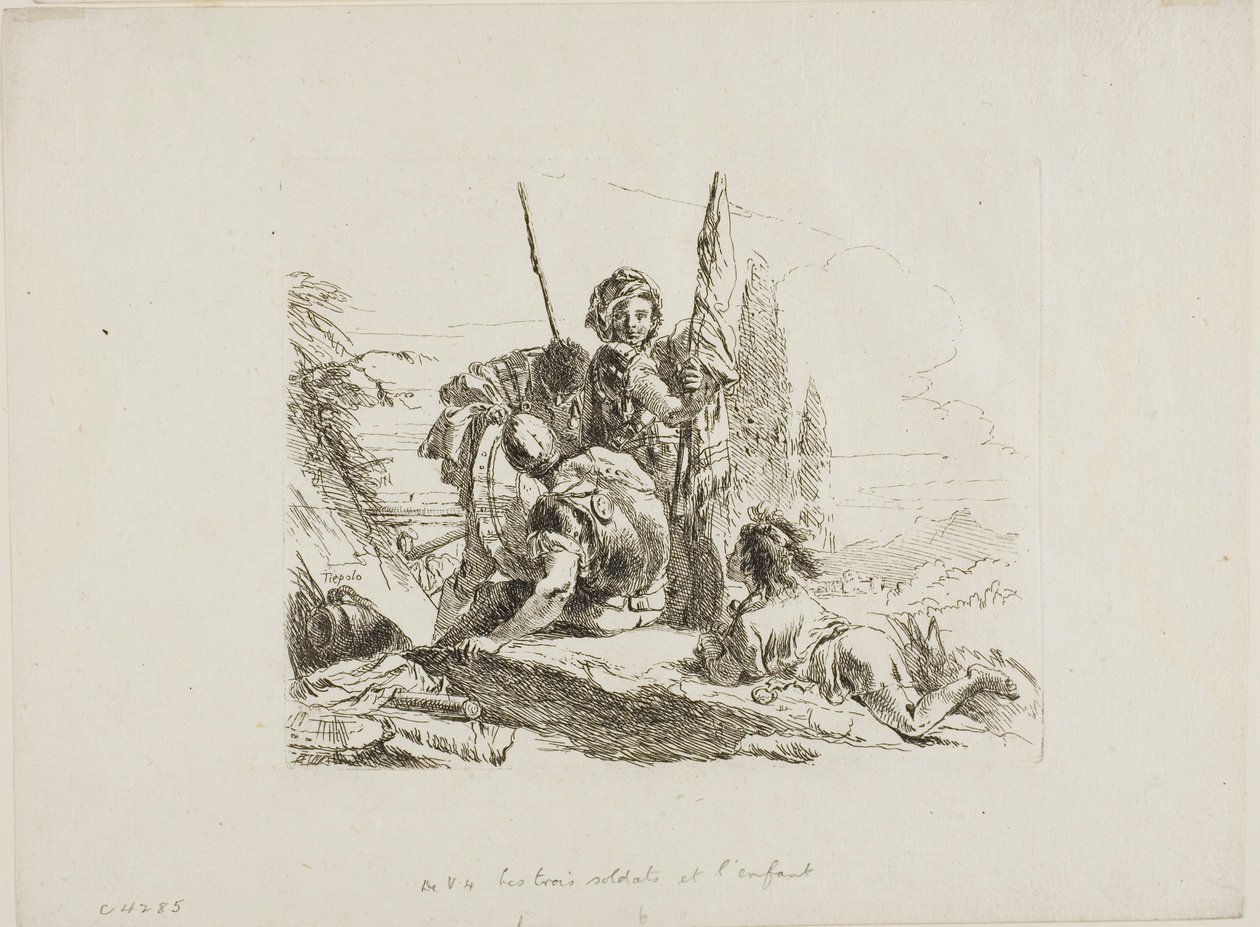 Tres soldats i un nen, de Capriccifinnish tekijältä Giambattista Tiepolo