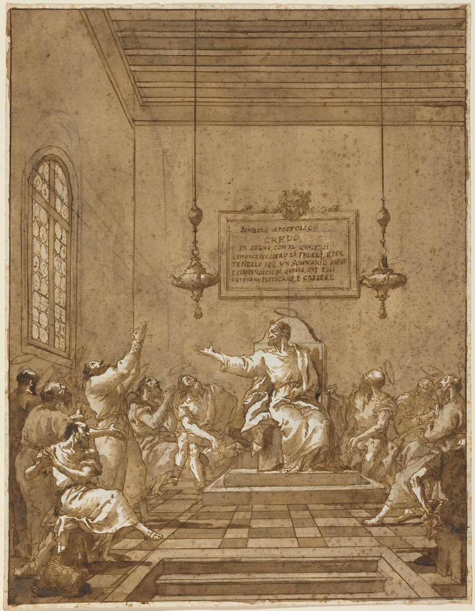 Apostolien uskontunnustus tekijältä Giambattista & Tiepolo Giandomenico (1727-1804) Tiepolo