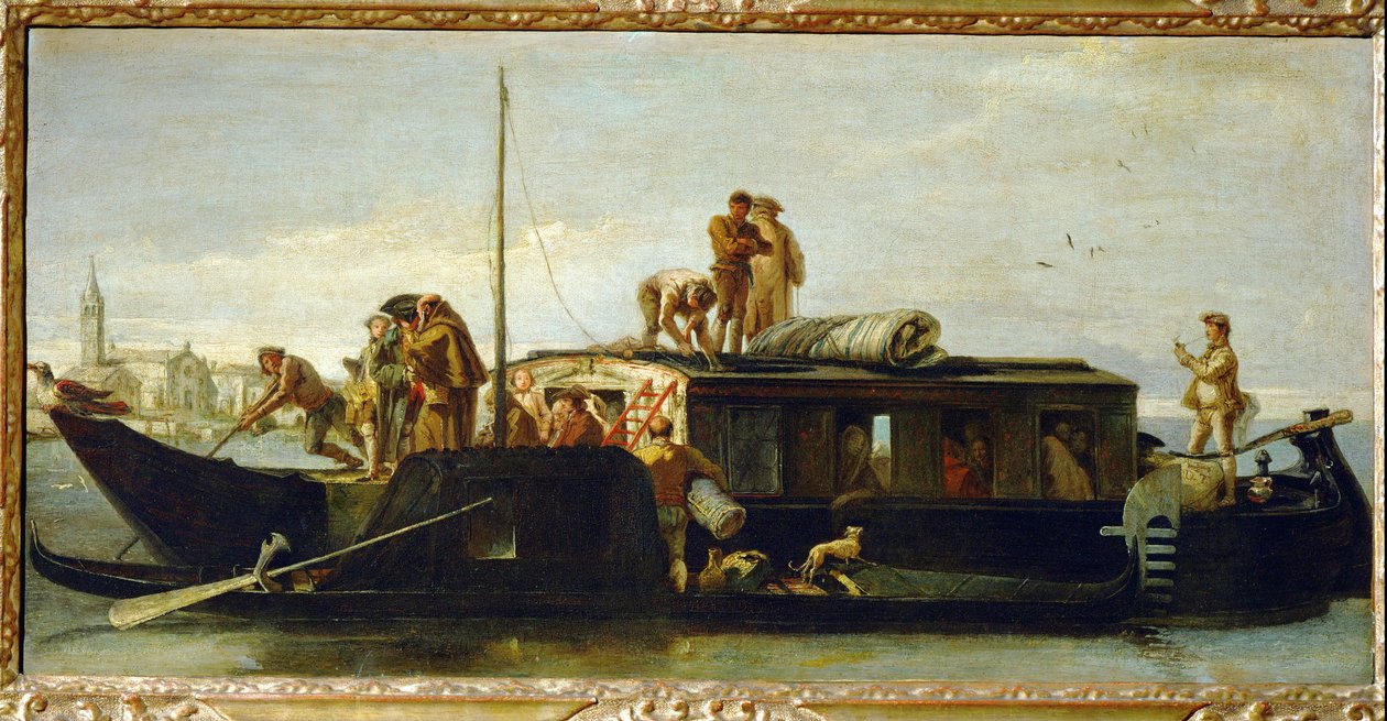 Venetsialainen postiproomu tekijältä Giambattista & Tiepolo Giandomenico (1727-1804) Tiepolo