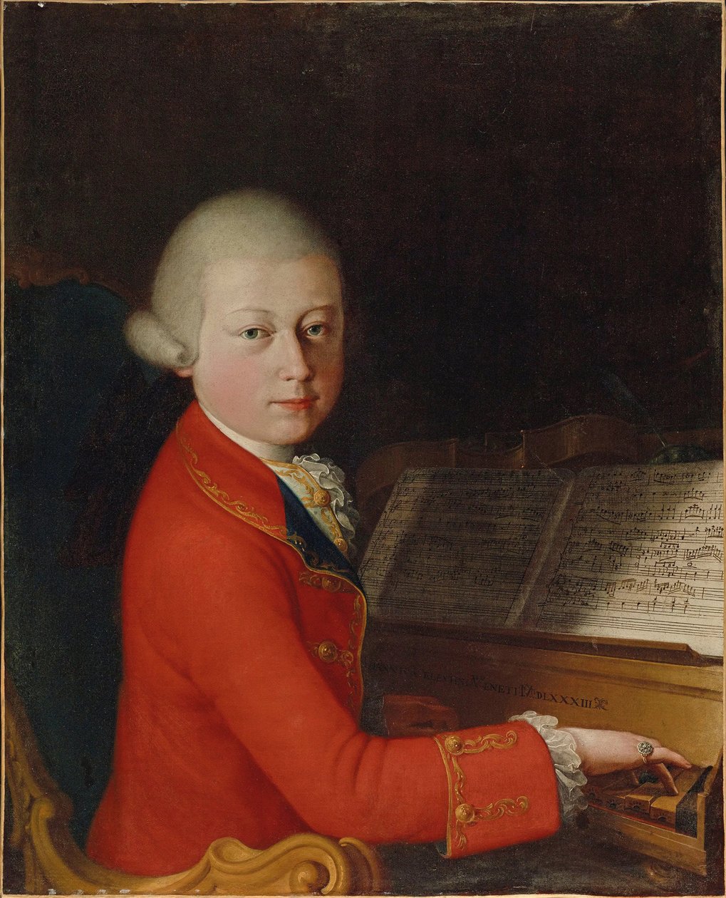 Muotokuva Wolfgang Amadeus Mozartista 1756-1791 13-vuotiaana Veronassa, 1770. tekijältä Giambettino Cignaroli