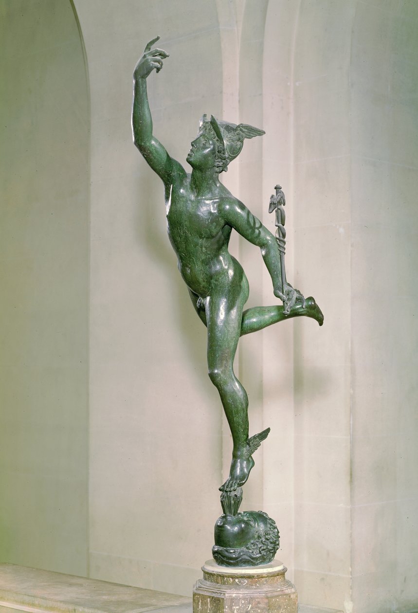 Merkuriuksen patsas, n. 1564 (pronssi) tekijältä Giambologna