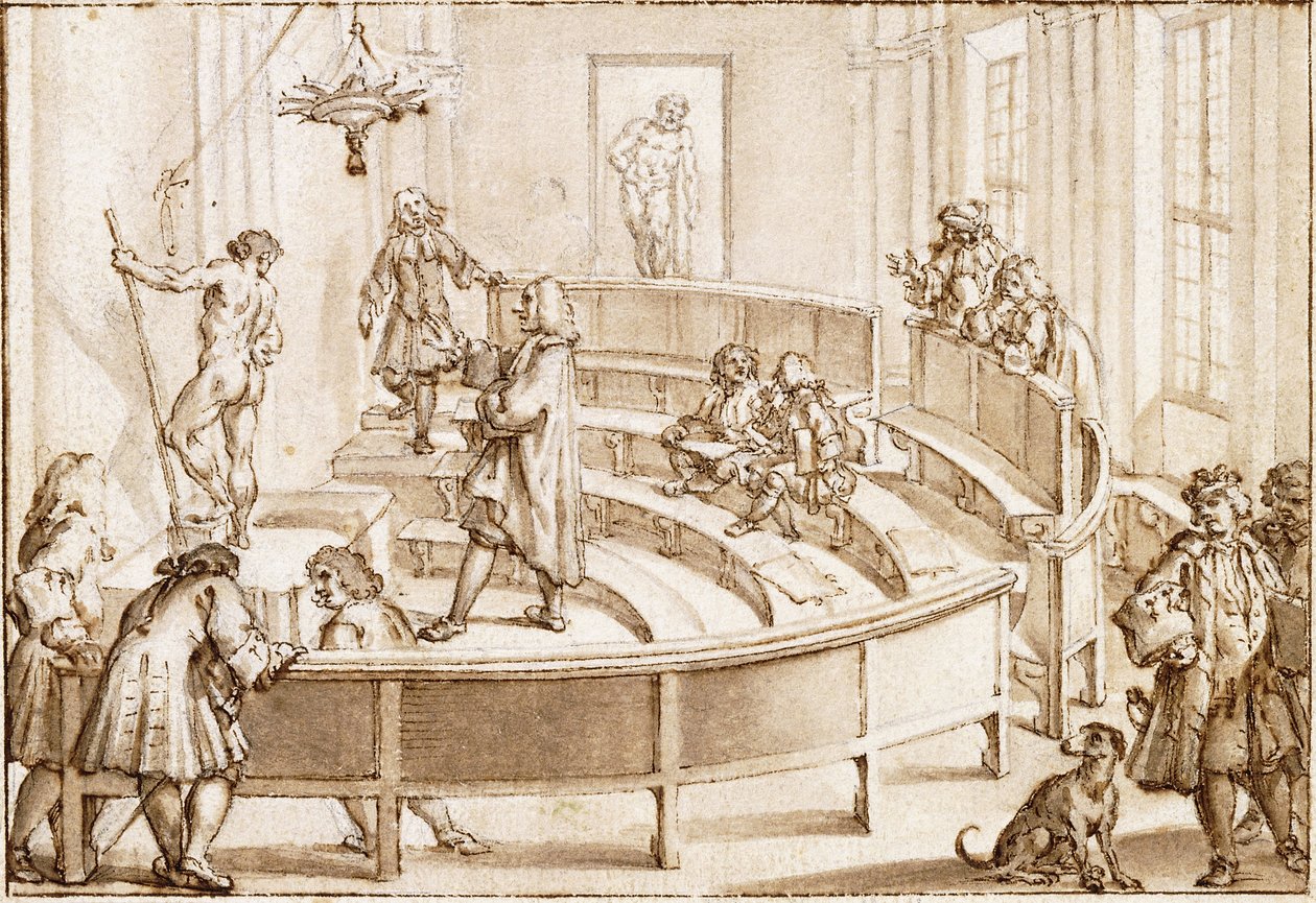 Academia Clementina, Bologna, alaston, jonka asetti piirustusmestari, Farnese Hercules sen takana tekijältä Giampietro Zanotti