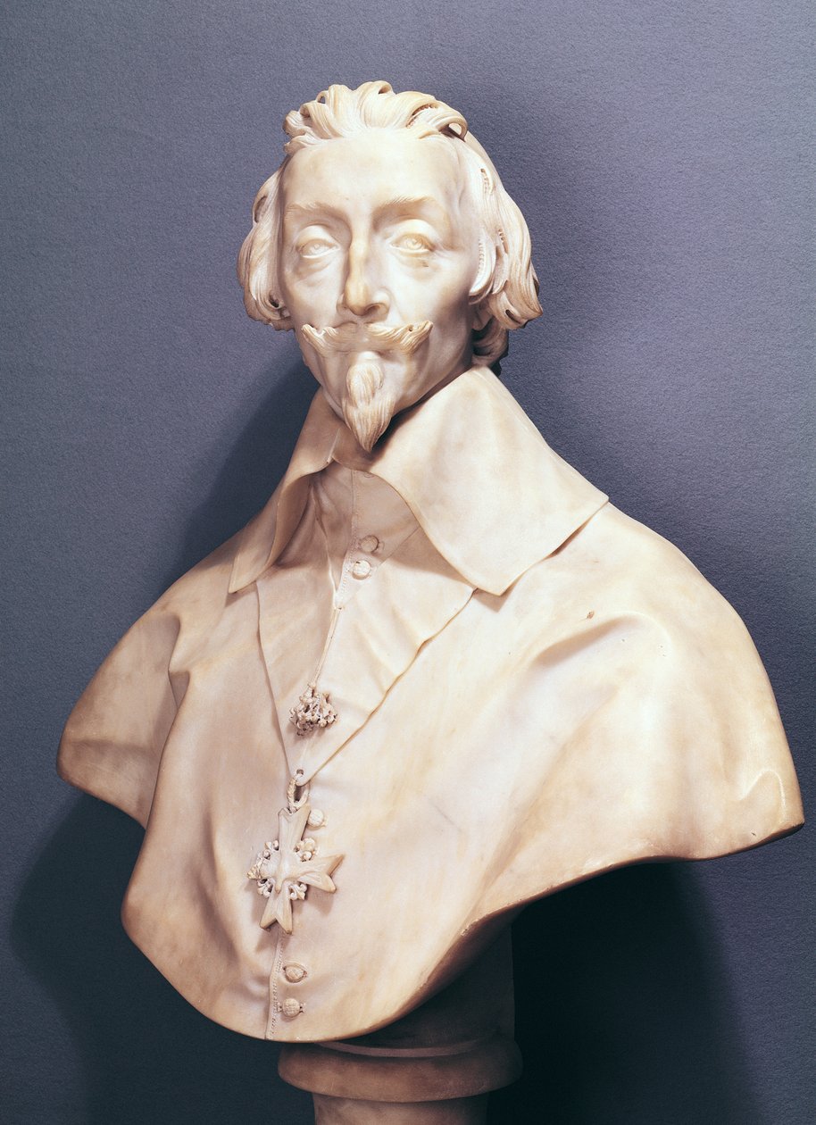Kardinaali Richelieun (1585-1642) rintakuva n. 1642 (marmori) tekijältä Gian Lorenzo Bernini