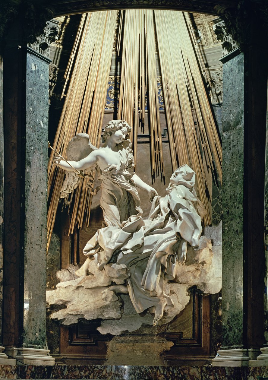 Pyhän Teresan ekstaasi (marmori) tekijältä Gian Lorenzo Bernini