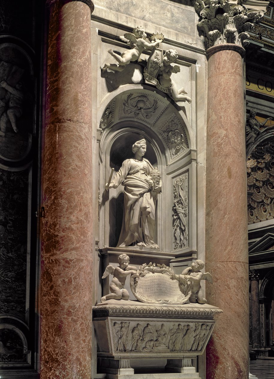 Suuren kreivitär Matilda (1046-1115) hauta 1633 (marmori) tekijältä Gian Lorenzo Bernini