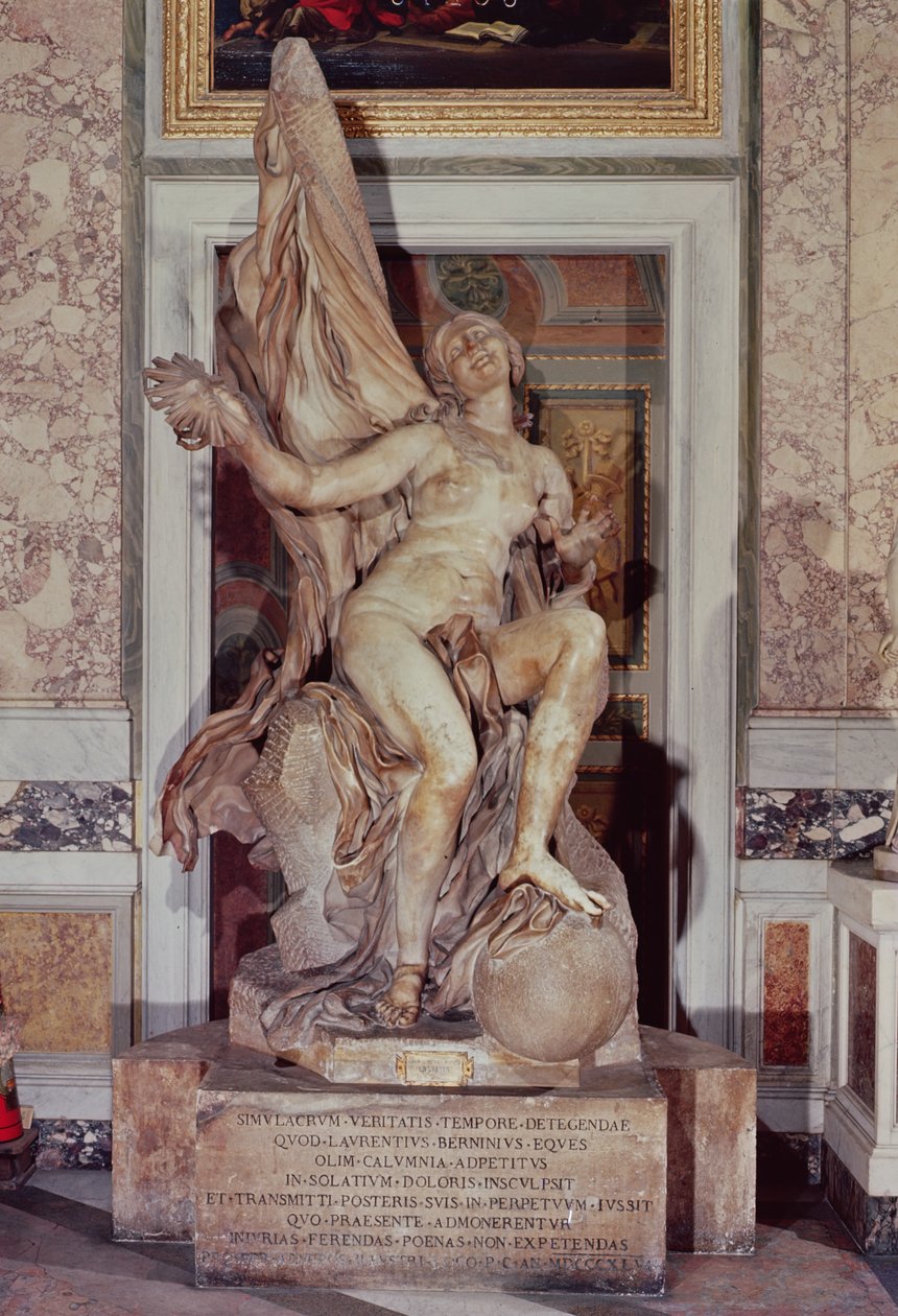 Ajan paljastama totuus, n. 1645-1652 (marmori) tekijältä Gian Lorenzo Bernini