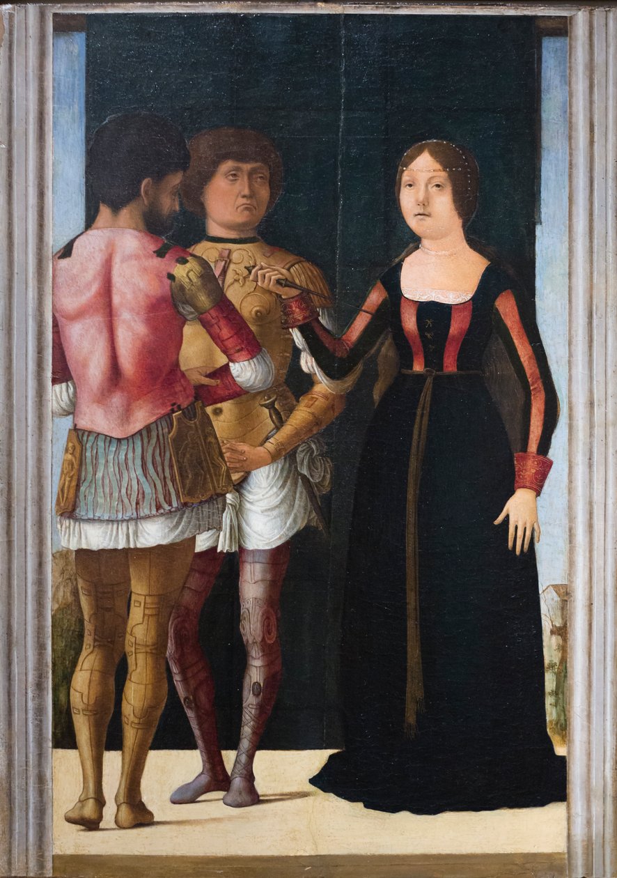 Brutus, Lucretia ja Collatinus, noin 1490 (öljy ja tempera paneelille). tekijältä Gian Francesco de