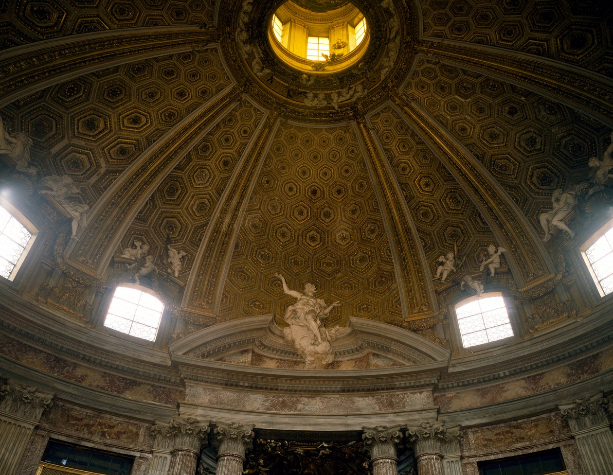 Sisäkupoli, Pyhän Andreaksen kirkko Quirinalissa, arkkitehti Gian Lorenzo Bernini (1598-1680), Rooma, Italia tekijältä Gian Lorenzo Bernini