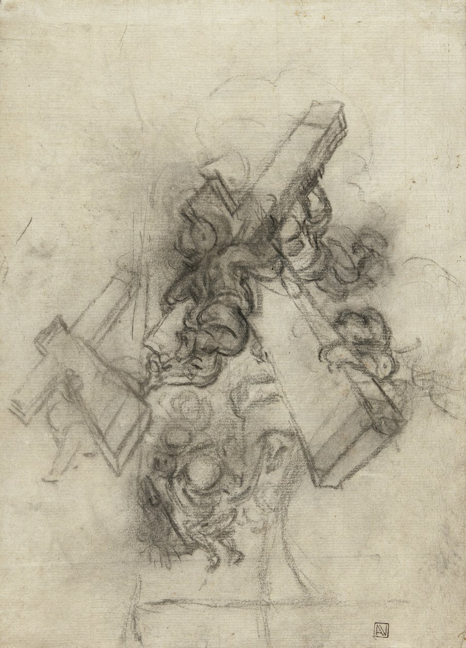 Putti kantaa ristiä, 1672-75 tekijältä Gian Lorenzo Bernini