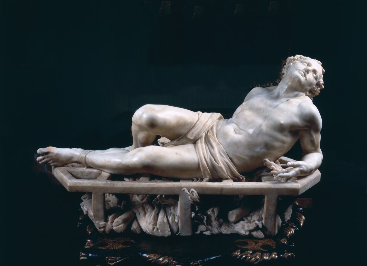 Pyhän Laurencen marttyyrikuolema, 1613 (marmori) (katso lisätietoja 106232) tekijältä Gian Lorenzo Bernini