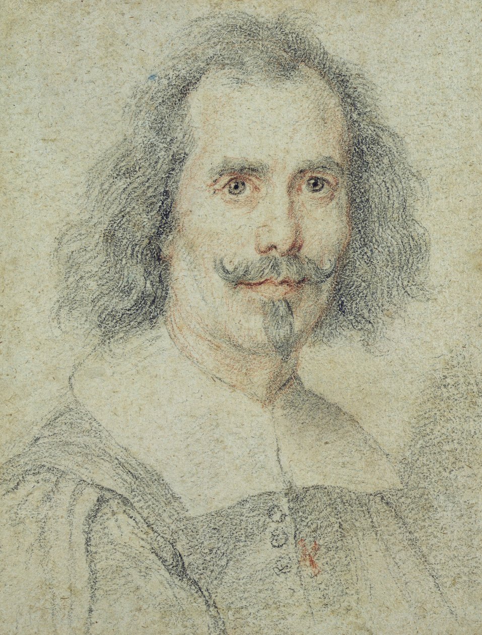 Niin sanottu omakuva, 1600-luku (värilliset liidut paperille) tekijältä Gian Lorenzo Bernini