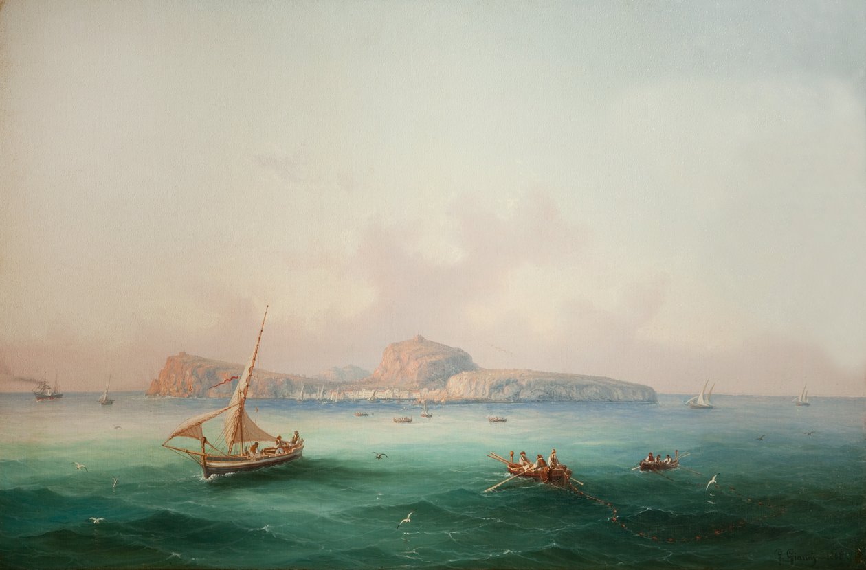 Näkymä Caprilta, 1868 tekijältä Giancinto Gianni