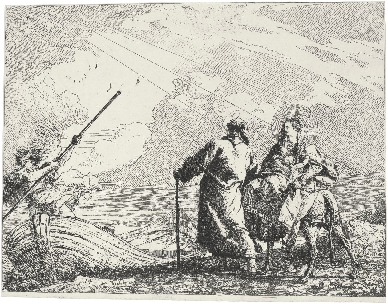 Idea Pittoresche sulla Fuga Egitossa tekijältä Giovanni Domenico Tiepolo
