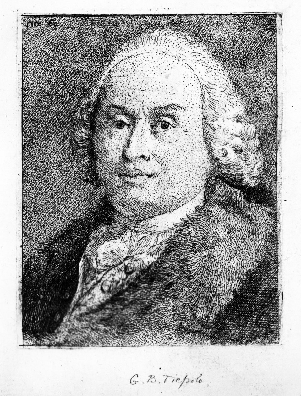 Giambattista Tiepolon muotokuva, 1775 tekijältä Giovanni Domenico Tiepolo