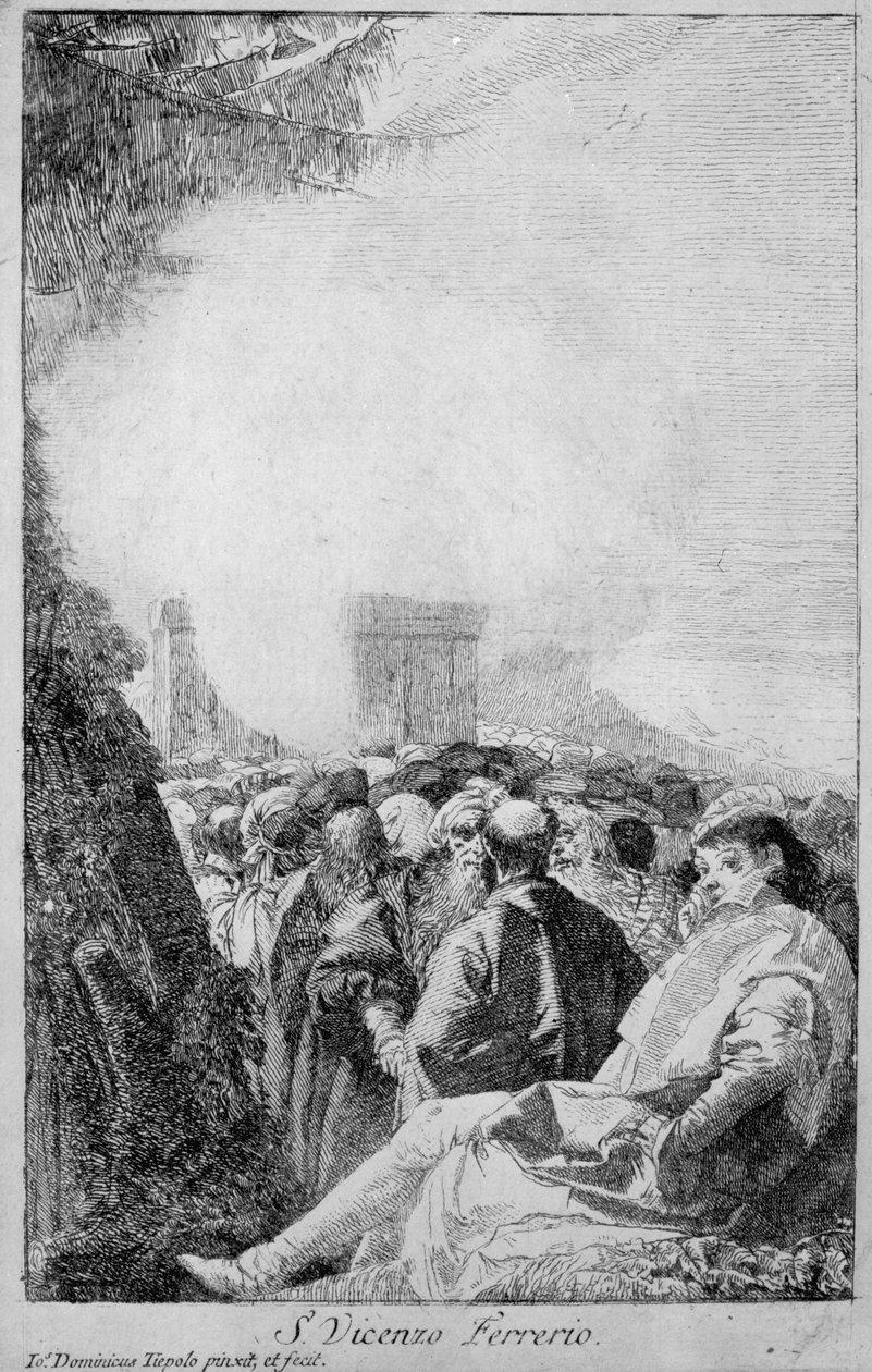 Pyhä Vincent Ferrer, 1750-80 tekijältä Giovanni Domenico Tiepolo