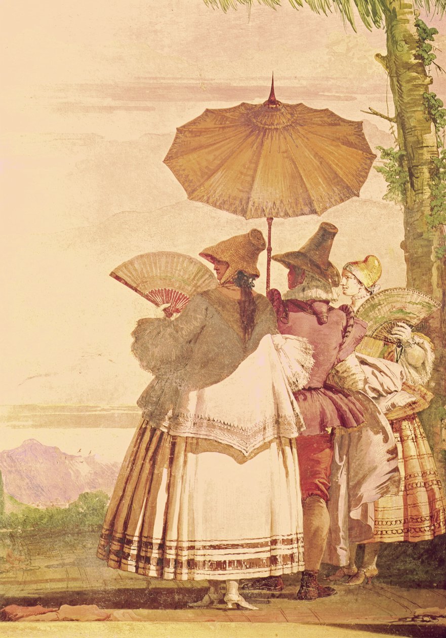 Kesäpromenadi, n. 1757 tekijältä Giovanni Domenico Tiepolo