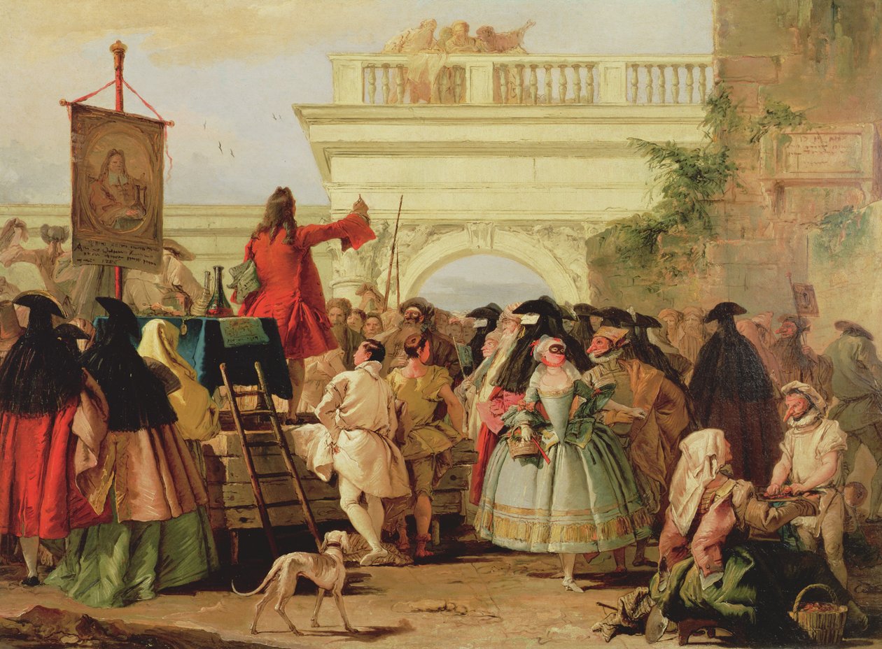 Charlatan tekijältä Giovanni Domenico Tiepolo