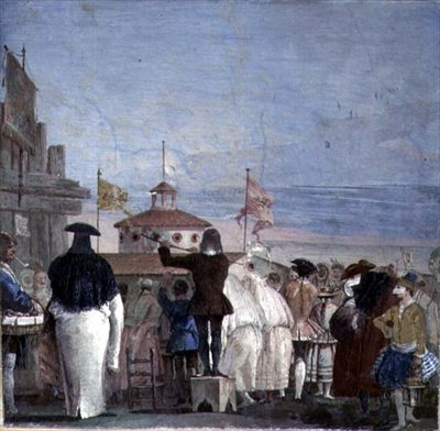 Uusi maailma, "Foresteria" (vierastalo) 1757 (fresko) tekijältä Giandomenico  Tiepolo