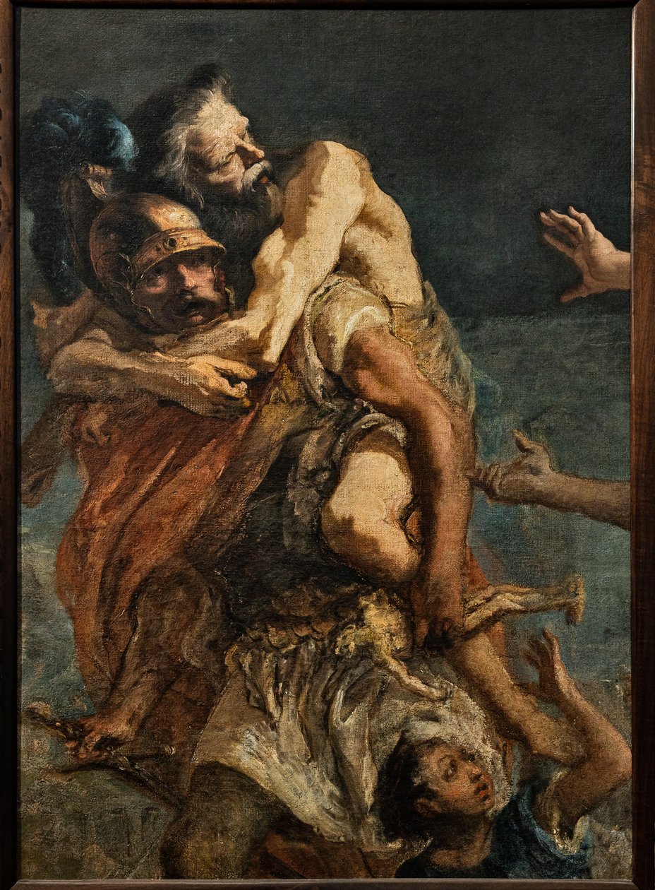 Aeneas, Anchises ja Ascanius, n. 1773 (öljy kankaalle) tekijältä Giandomenico (1727 1804) Tiepolo