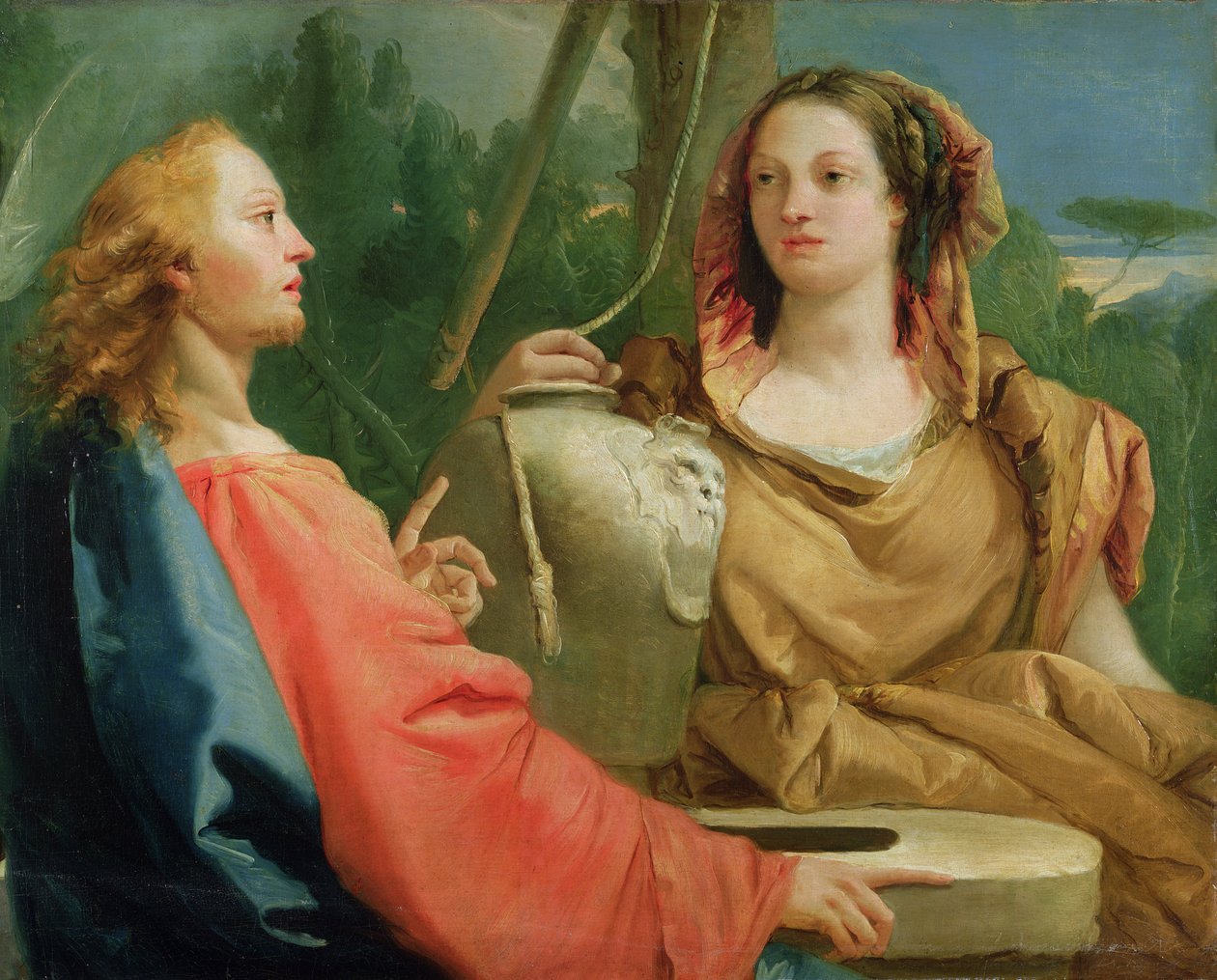 Kristus ja samarialainen nainen tekijältä Giovanni Domenico Tiepolo