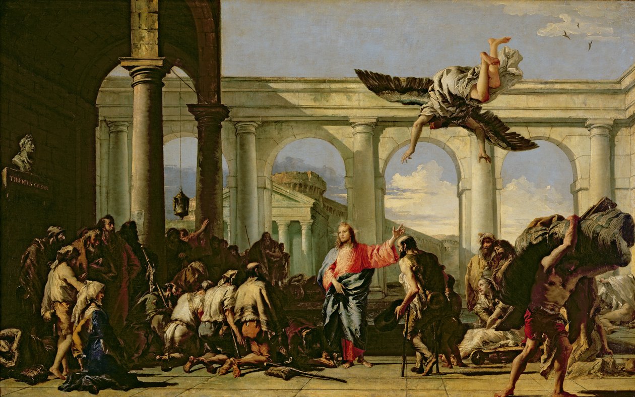 Jeesus parantaa halvaantuneen Bethesdan altaalla, n. 1759 tekijältä Giovanni Domenico Tiepolo