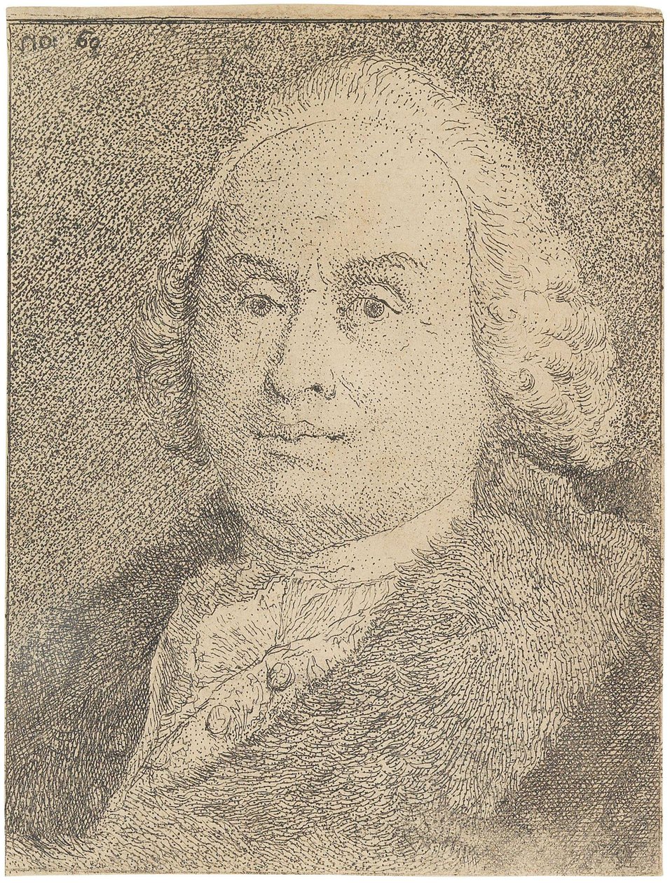 Giovanni Battista Tiepolon muotokuva 1696-1770, 1770. tekijältä Giandomenico Tiepolo