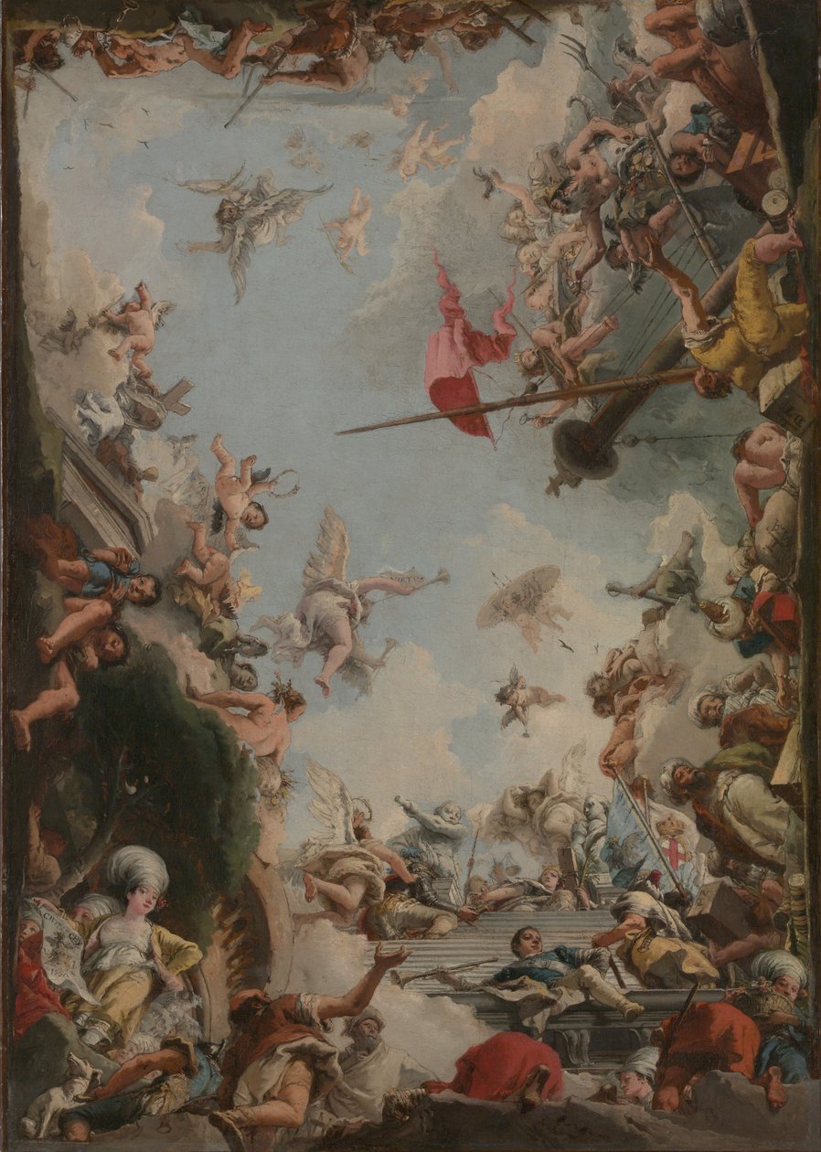 Giustiniani-suvun ylistys, 1783 tekijältä Giovanni Domenico Tiepolo