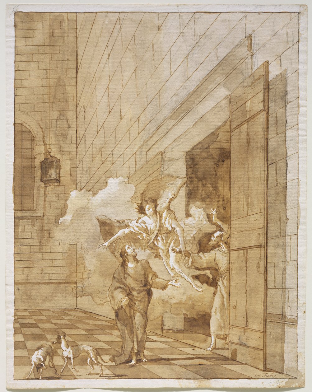 Pyhän Pietarin ja Pyhän Johanneksen vapauttaminen vankilasta, noin 1770 tekijältä Giovanni Domenico Tiepolo