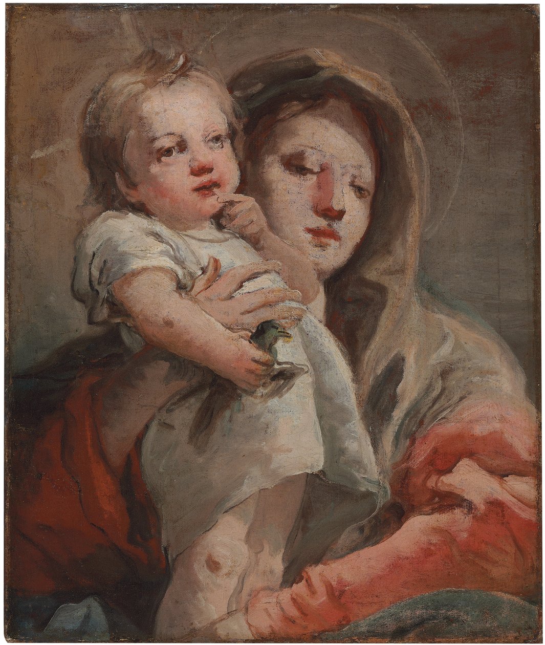 Madonna ja lapsi kultavarpulla tekijältä Giovanni Domenico Tiepolo