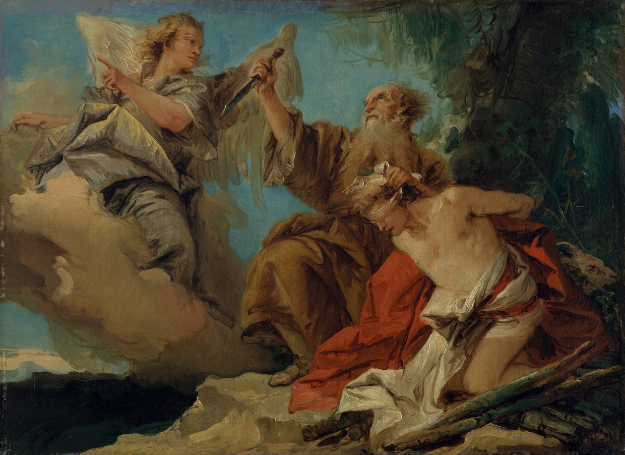 Iisakin uhri, noin 1750 tekijältä Giovanni Domenico Tiepolo
