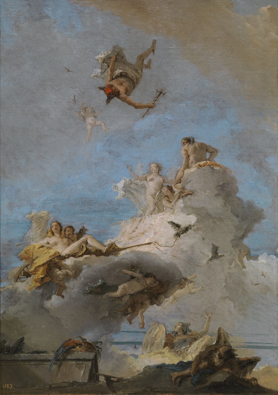 Venuksen voitto Olympus, vuosina 1762-1765 tekijältä Giovanni Domenico Tiepolo