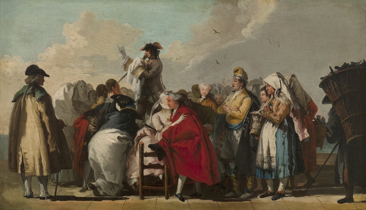 Venetsialainen Charlatan, noin 1764-1765 tekijältä Giovanni Domenico Tiepolo