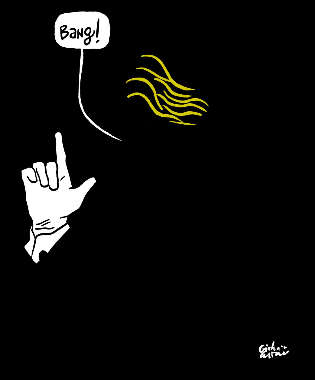 Donald Trump, 2019 (posliini paperille) tekijältä Gianluca Costantini