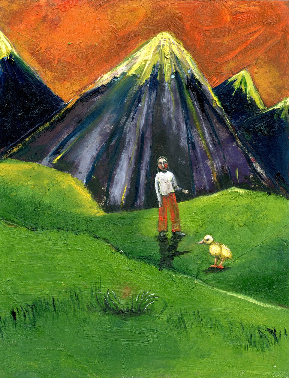 I Met A Chick, 2005, (öljy paperille) tekijältä Gigi Sudbury