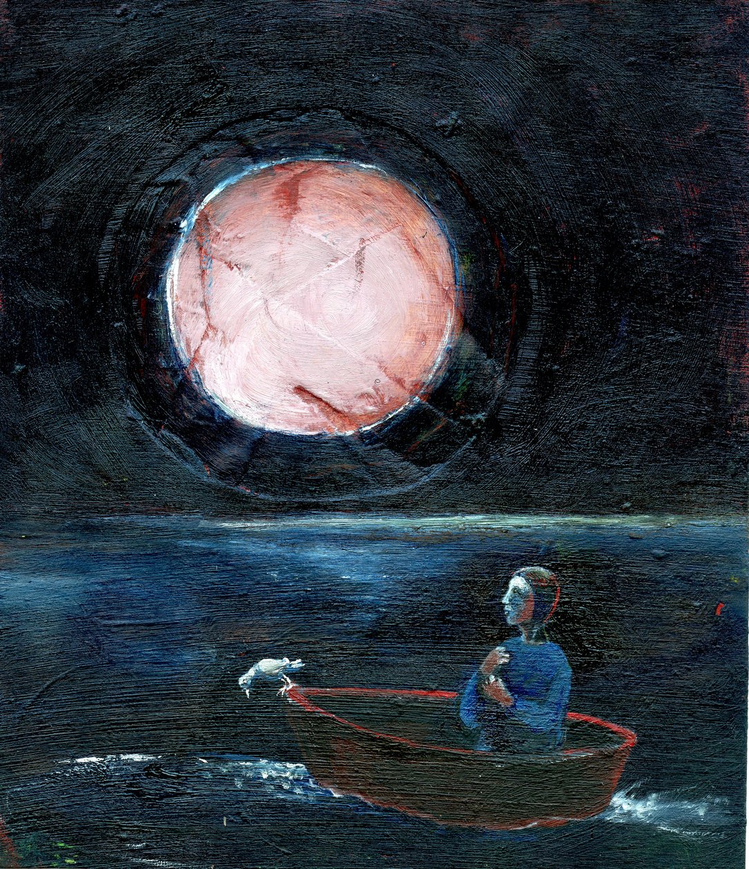 Night Bird, 2004, (öljy paperille) tekijältä Gigi Sudbury