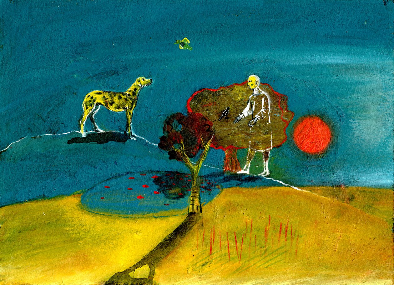 Still Blue Moment, 2004, (öljy paperille) tekijältä Gigi Sudbury