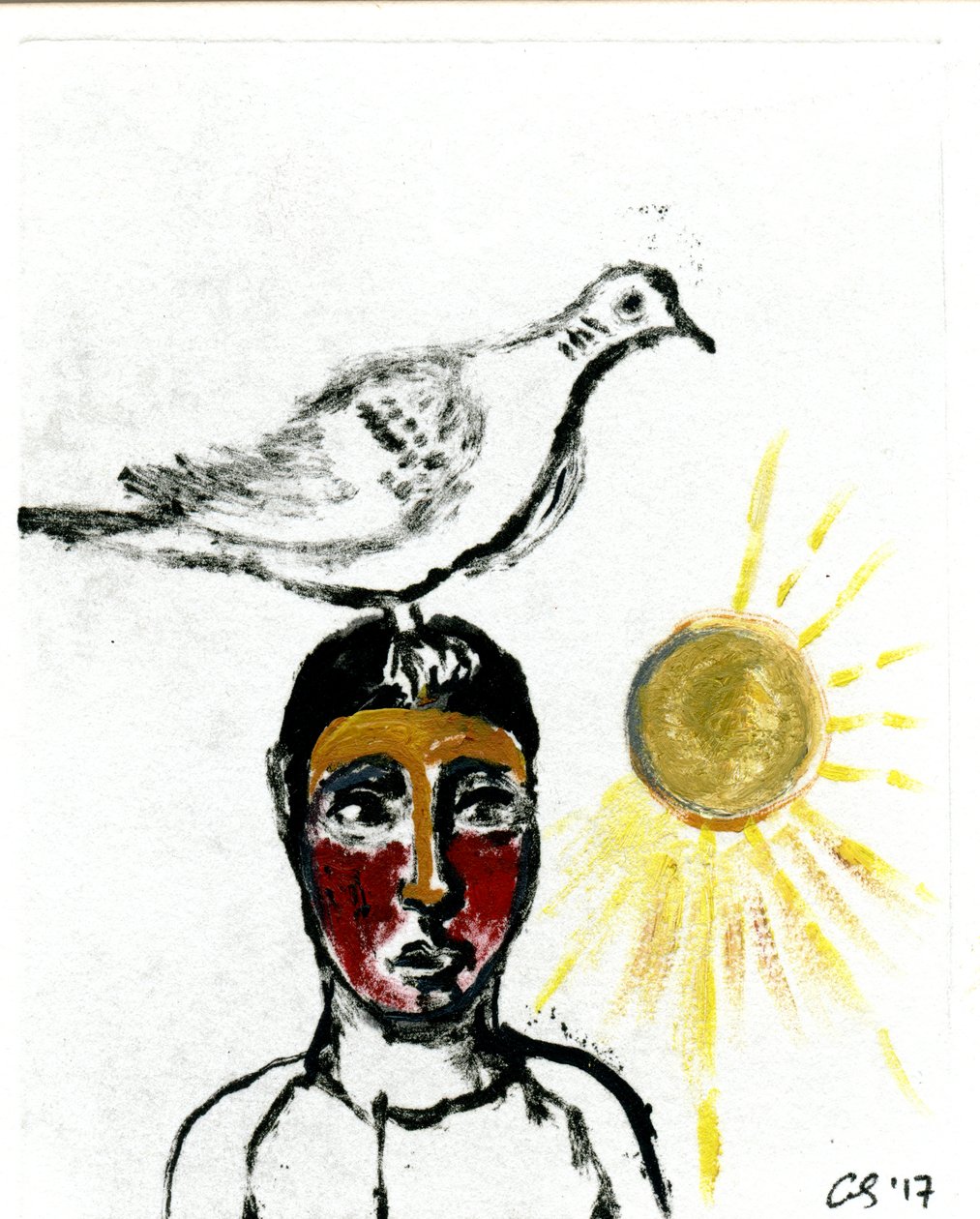 Homecoming III, 2017, (öljy paperille) tekijältä Gigi Sudbury