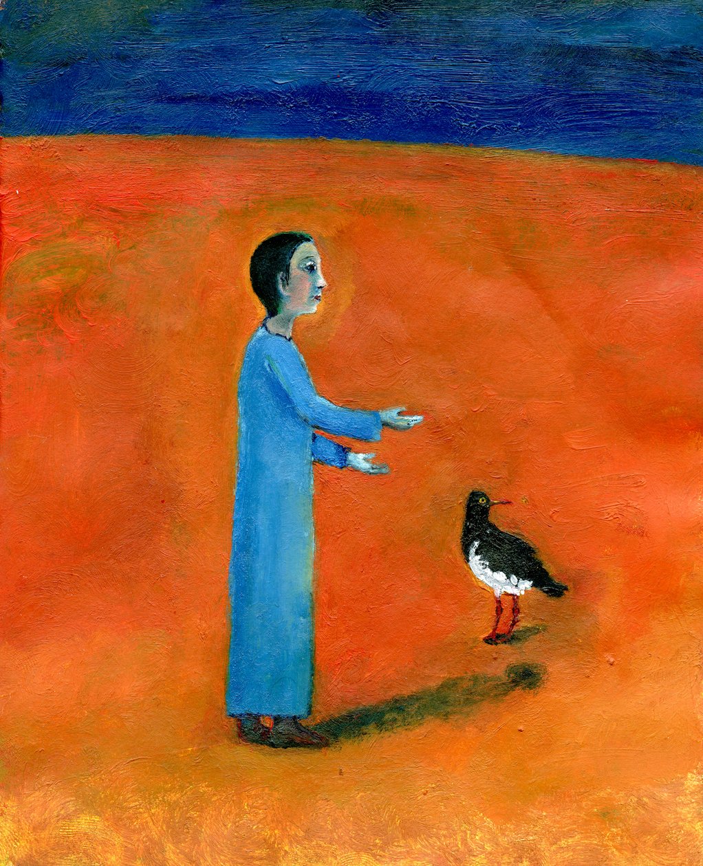 Oystercatcher, 2005, (öljy paperille) tekijältä Gigi Sudbury