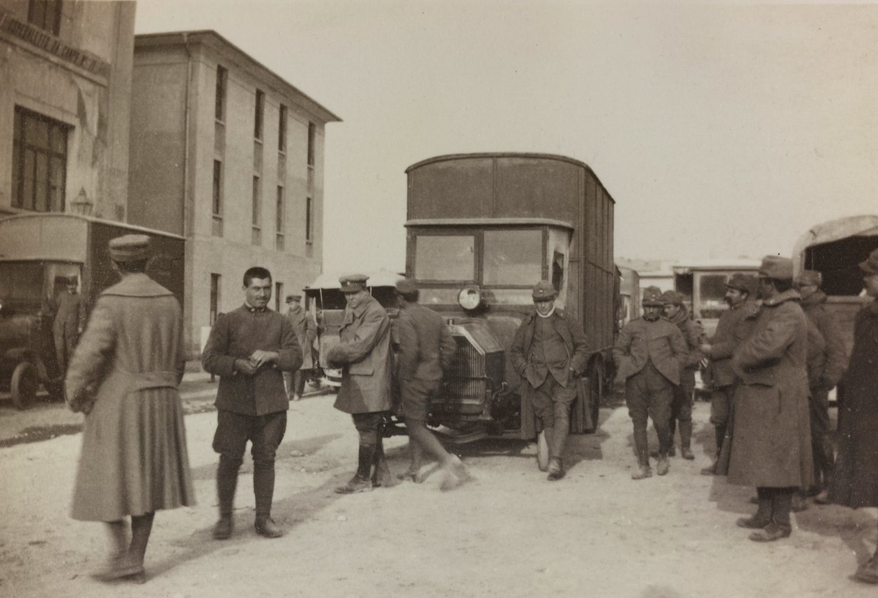Albumi "Pictures of War II": italialaiset sotilaat Gradisca Sagradossa, Goriziassa, Italiassa (m/v kuva) tekijältä Gigliucci Gigliucci