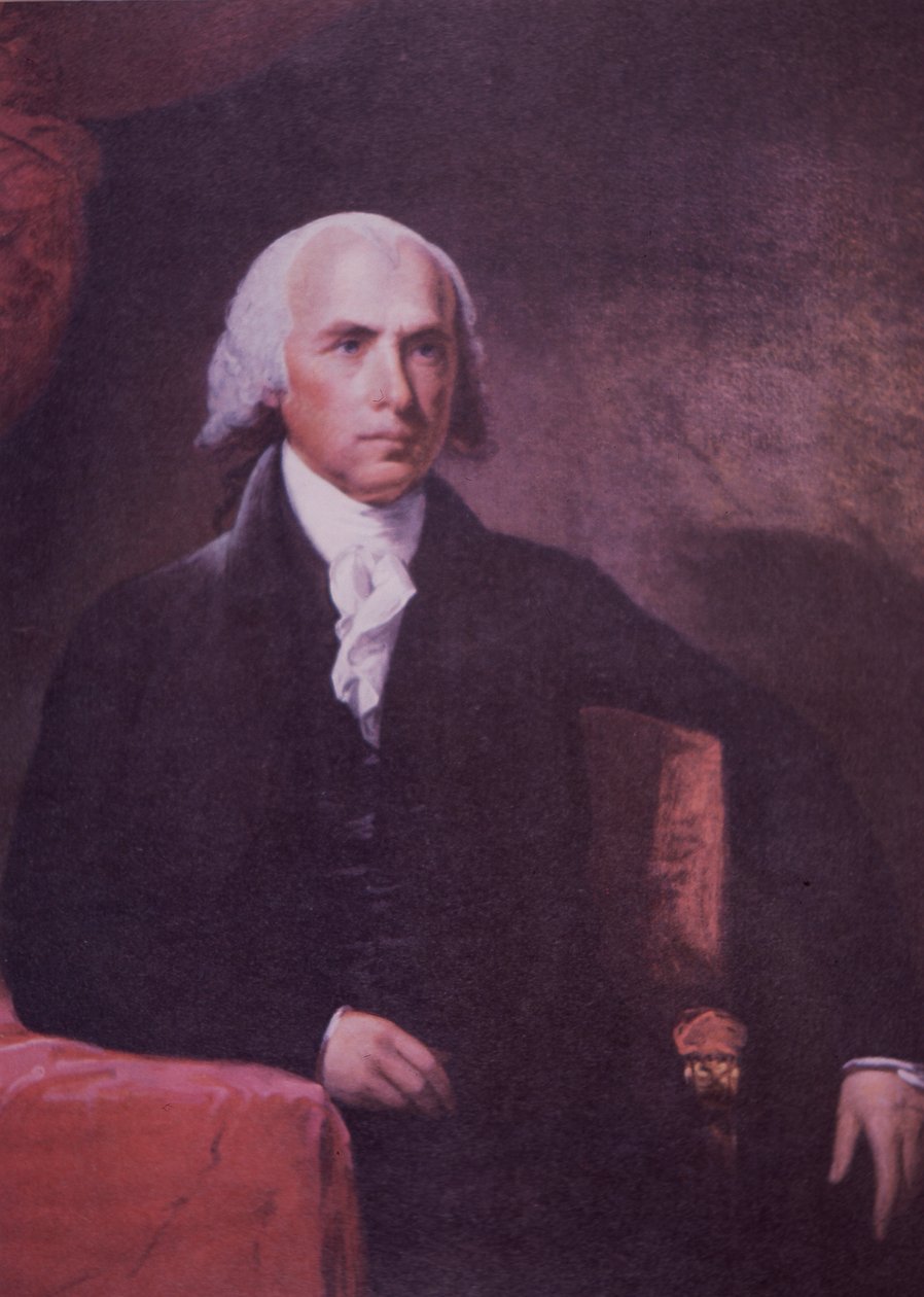 James Madison (väri litho) tekijältä Gilbert (after) Stuart