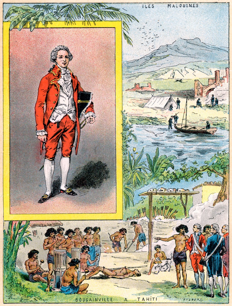 Louis Antoine de Bougainville, ranskalainen navigaattori ja sotilaskomentaja, 1898 tekijältä Gilbert