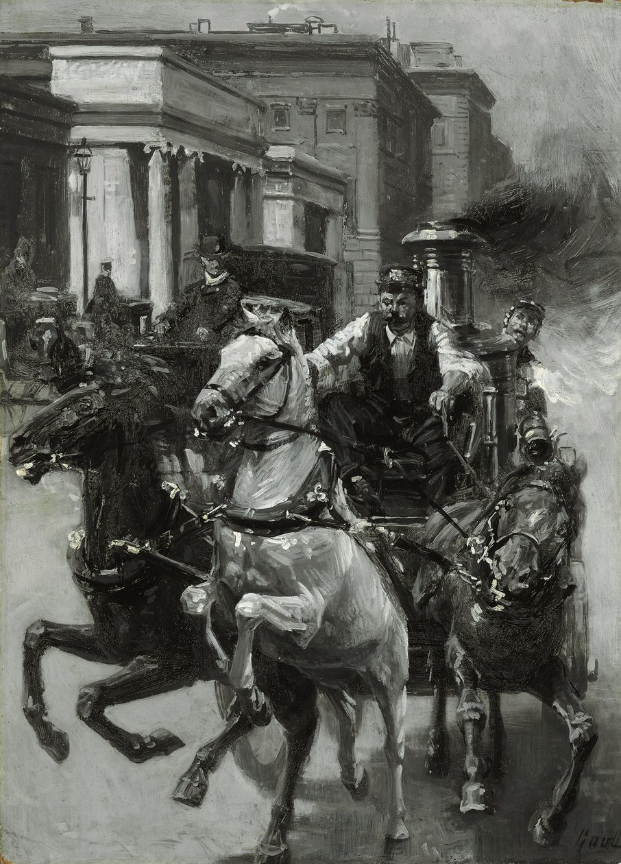 Rush to the Fire, noin 1900 tekijältä Gilbert Gaul