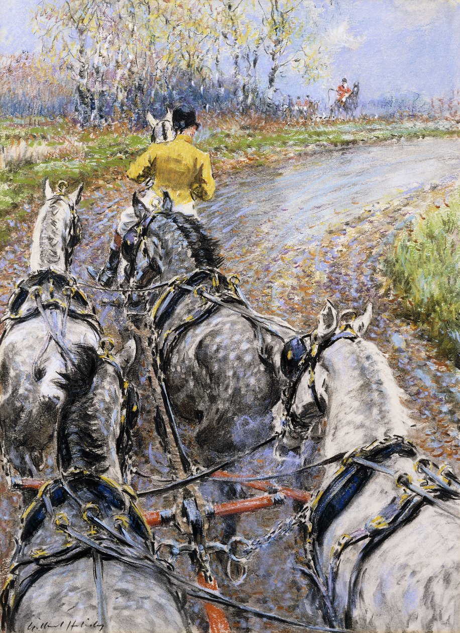 "The Kings Highway", tutkimus The Old Berkeley Coachin laatikkopaikalta; Kukkohevonen vie meidät Reigate Hillille, tekijältä Gilbert Holiday